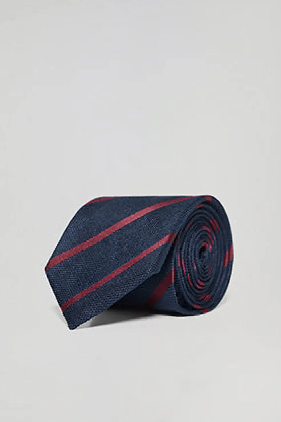 Corbata de seda diseño a rayas con logotipo Polo Club