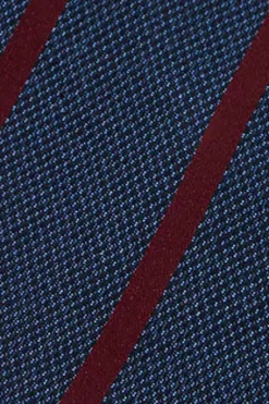 Corbata de seda diseño a rayas con logotipo Polo Club