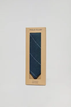 Corbata de seda diseño en rombo con logotipo Polo Club
