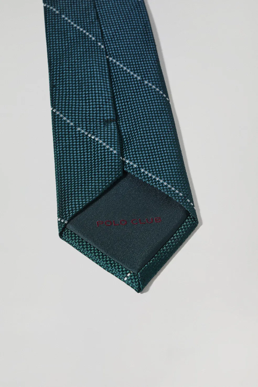 Corbata de seda diseño en rombo con logotipo Polo Club