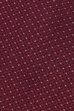 Corbata de seda granate con logotipo Polo Club