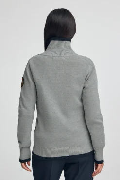 Cárdigan gris vigoré con parche naútico Polo Club