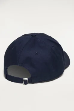 Gorra beisbolera azul marino con logo