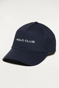 Gorra beisbolera azul marino con logo
