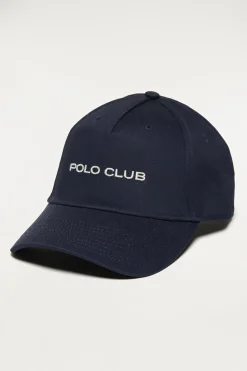 Gorra beisbolera azul marino con logo
