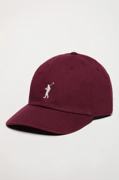 Gorra burdeos con logo bordado Rigby Go