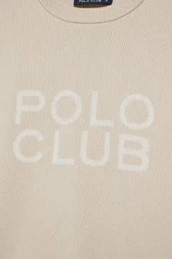 Jersey Axel de punto beige con logo en el pecho Polo Club
