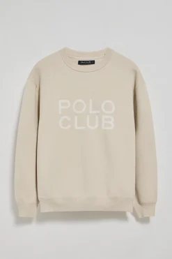 Jersey Axel de punto beige con logo en el pecho Polo Club
