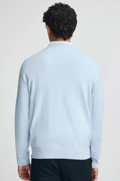Jersey azul claro vigoré de mezcla de lana y bordado Rigby Go