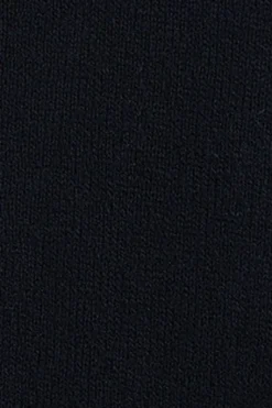 Jersey azul marino de cuello polo y mezcla de lana con bordado Rigby Go