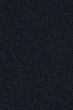 Jersey azul marino de cuello vuelto en mezcla de lana con bordado Rigby Go