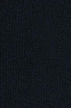 Jersey azul marino de cuello pico con mezclade lana y bordado Rigby Go