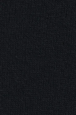 Jersey azul marino de cuello pico y mezcla lana con bordado Rigby Go