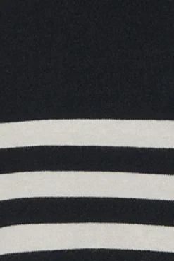 Jersey azul marino de punto Jisoo con monograma bordado