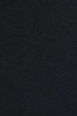 Jersey azul marino de punto con cuello de pico y logo bordado Rigby Go