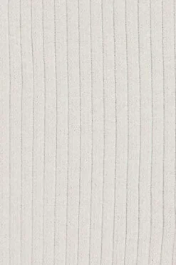 Jersey beige acanalado Jay con monograma bordado