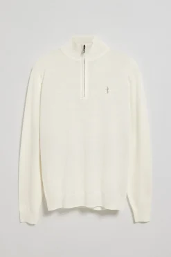Jersey beige con cremallera y bordado Rigby Best