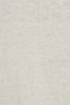 Jersey beige de lino y algodón con cuello redondo y bordado Rigby Go