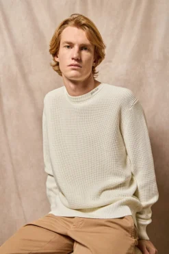 Jersey beige de punto Biel de cuello redondo y detalle bordado Polo Club