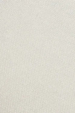 Jersey beige de punto con cuello de pico y logo bordado Rigby Go