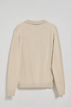 Jersey beige Martin de cuello polo y pico con detalle Polo Club