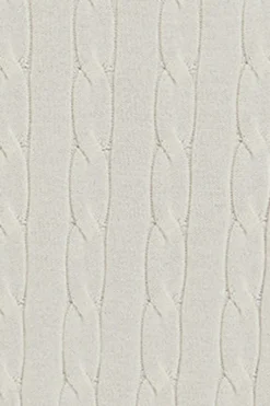 Jersey beige trenzado de manga corta con logo bordado