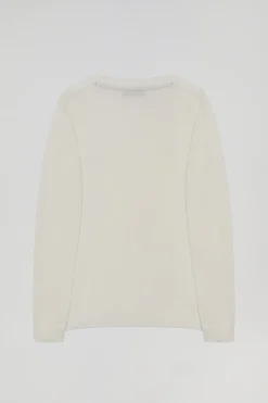 Jersey básico color hielo de cuello pico y logo bordado al tono
