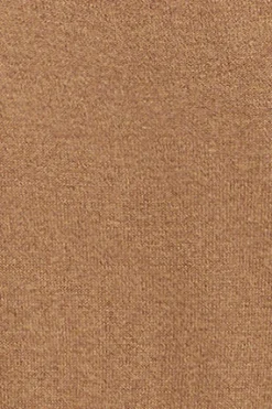 Jersey camel vigoré de cuello vuelto en mezcla de lana con bordado Rigby Go