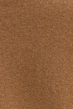 Jersey camel vigoré y cuello redondo en mezcla de lana y bordado Rigby Go
