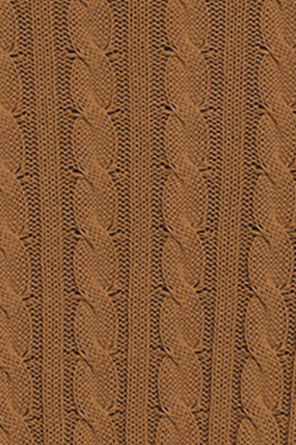 Jersey color camel trenzado de cuello redondo y bordado Rigby Go