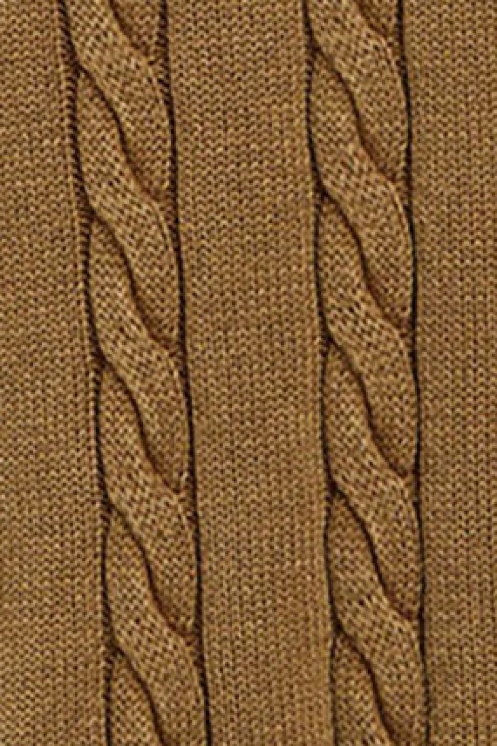 Jersey color camel trenzado garment dye con logo bordado