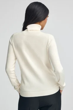 Jersey color crudo de cuello vuelto en mezcla de lana con bordado Rigby Go