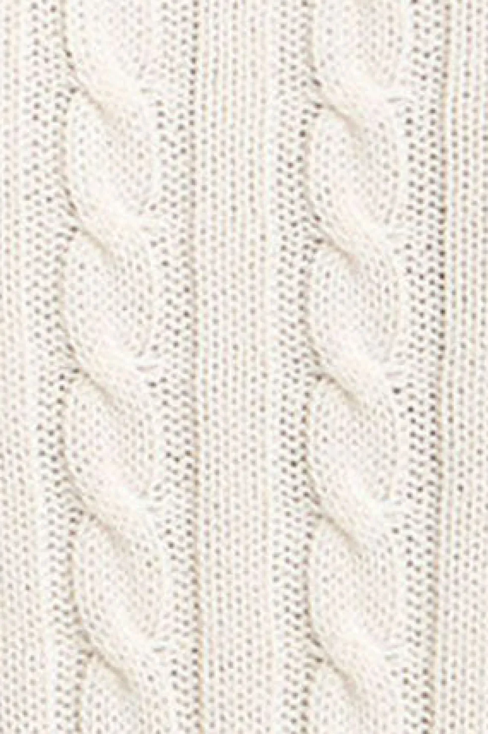 Jersey color crudo de punto trenzado y cuello polo