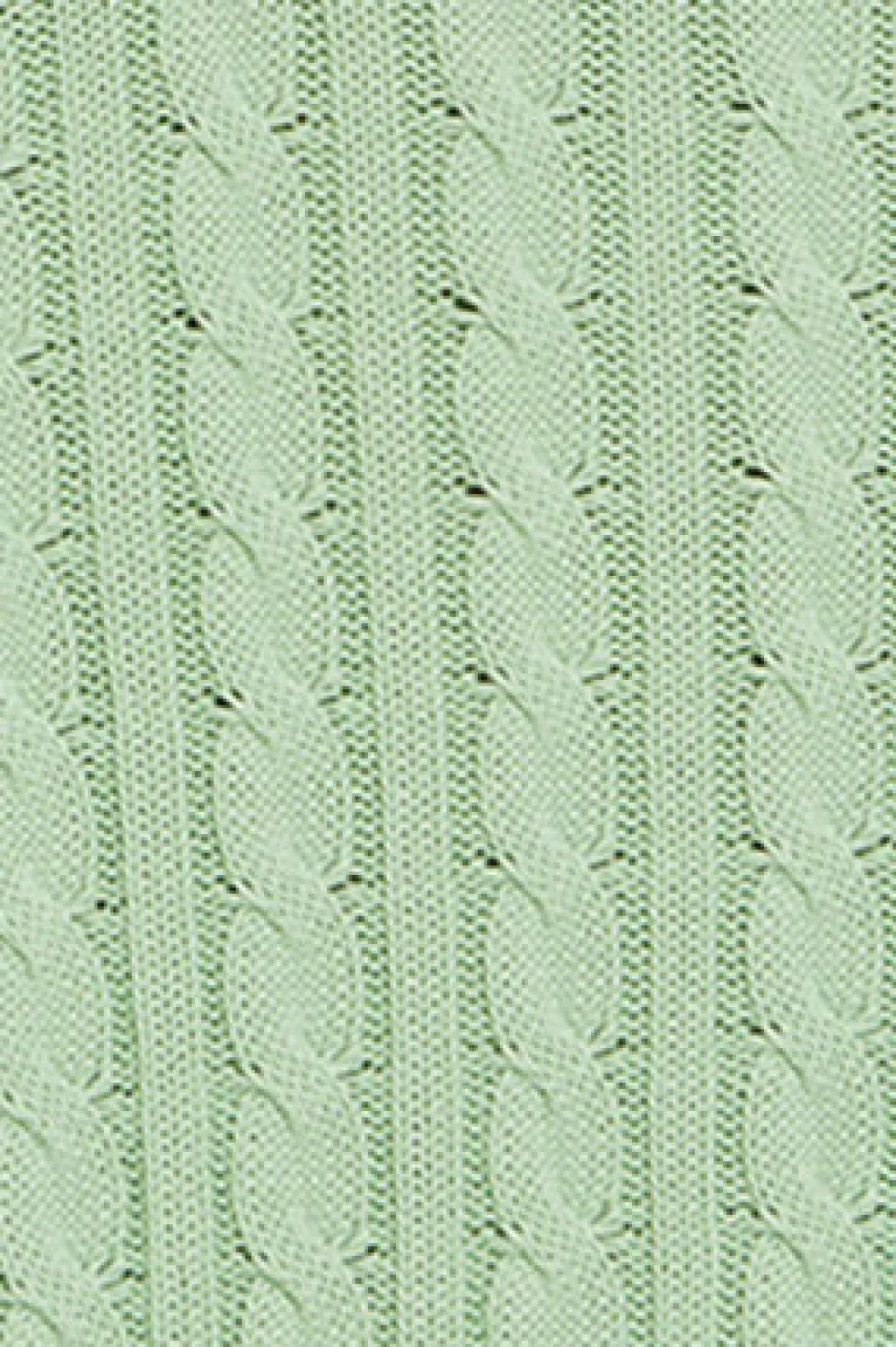 Jersey color menta trenzado de cuello redondo y bordado Rigby Go