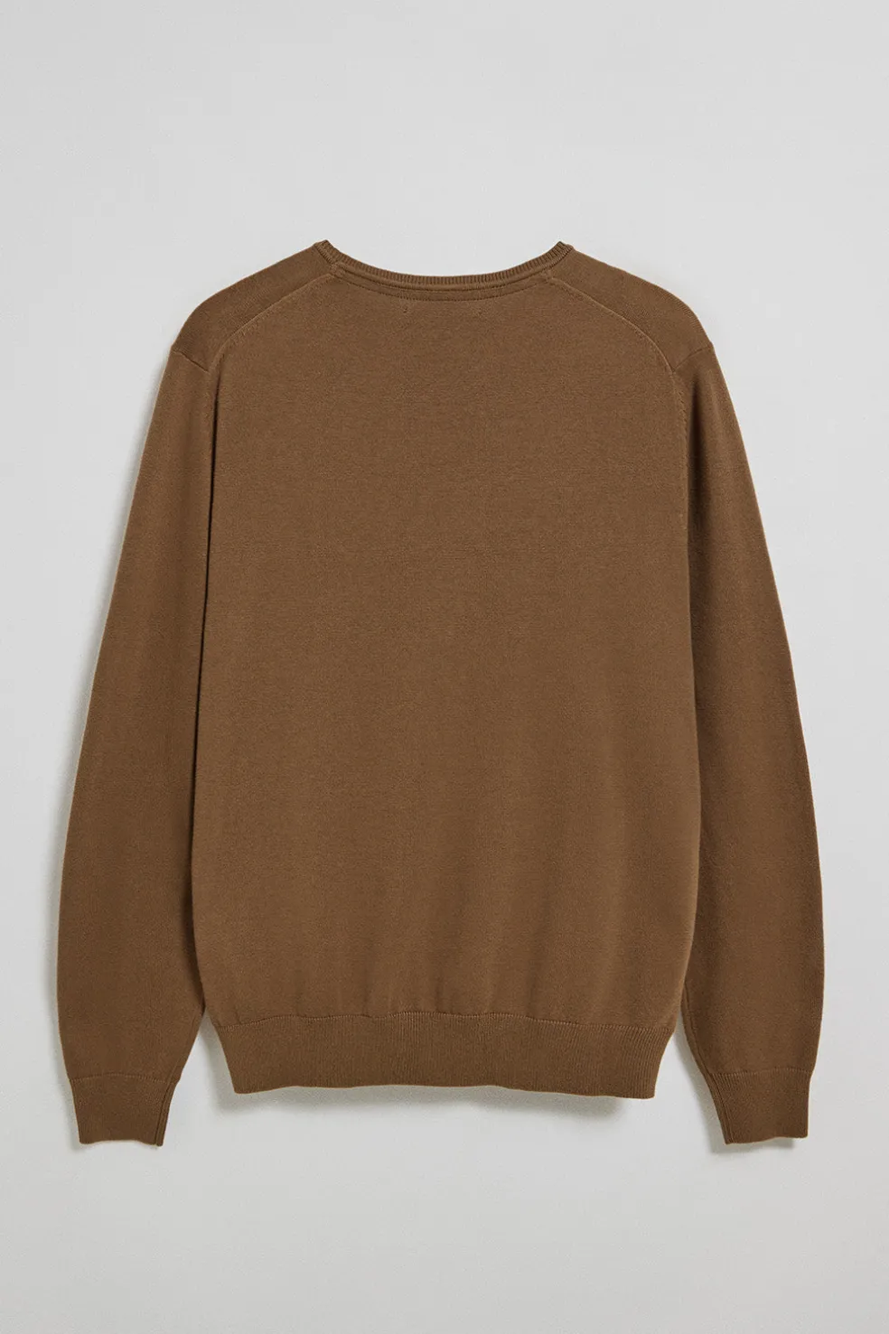 Jersey color moca de punto con cuello redondo y bordado Rigby Go