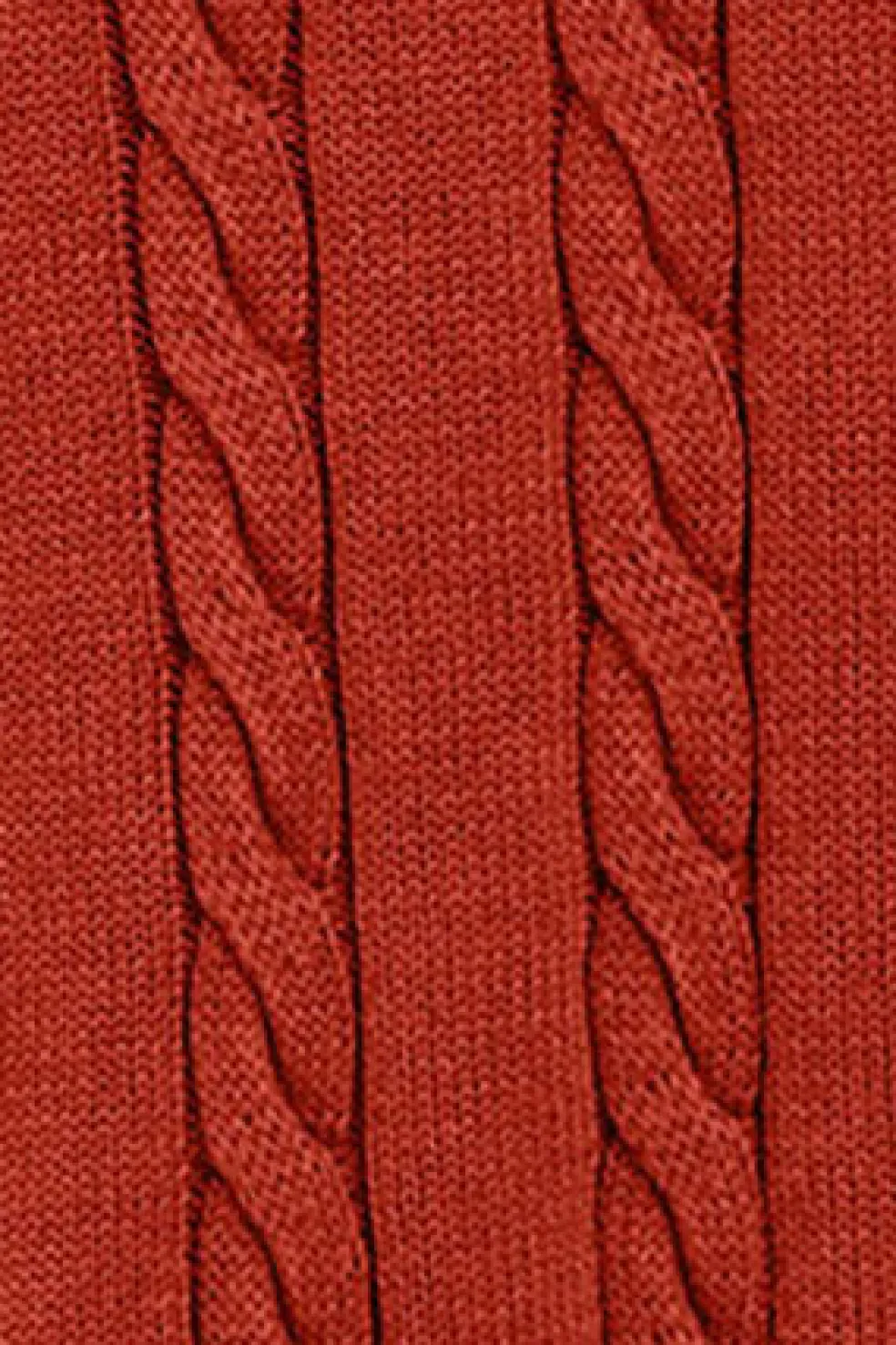 Jersey color rojizo trenzado garment dye con logo bordado