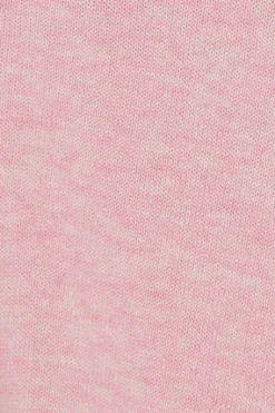 Jersey de punto color rosa vigoré con cuello redondo y logo bordado Rigby Go