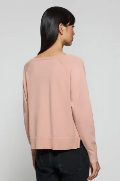Jersey de punto Katniss rosa palo con detalle de botón nacarado Polo Club