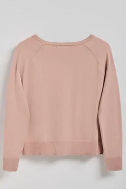 Jersey de punto Katniss rosa palo con detalle de botón nacarado Polo Club
