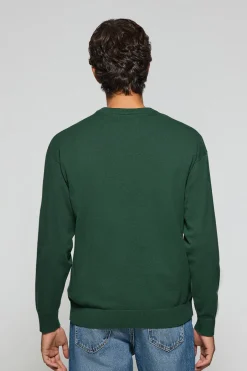 Jersey de punto Kendrick verde de cuello pico y detalles Polo Club