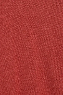 Jersey de punto rojo con cuello de pico y bordado Rigby Go
