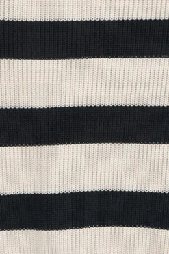 Jersey de rayas color crudo y azul marino con parche naútico Polo Club