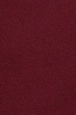 Jersey granate de cuello pico y mezcla lana con bordado Rigby Go