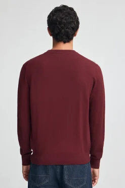 Jersey granate de mezcla de lana y bordado Rigby Go