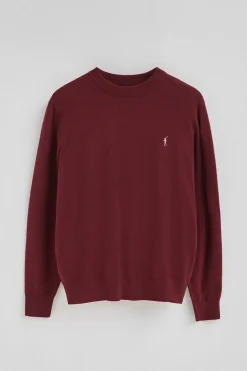 Jersey granate de mezcla de lana y bordado Rigby Go