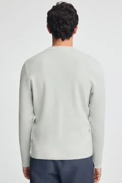 Jersey gris claro de punto algodón con parche Polo Club