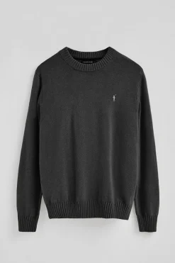 Jersey gris oscuro vigoré de mezcla de lana y bordado Rigby Go