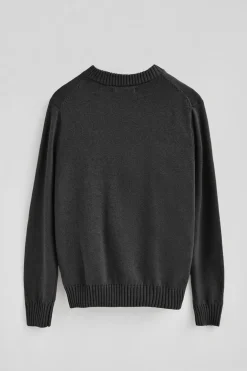 Jersey gris oscuro vigoré de mezcla de lana y bordado Rigby Go