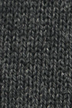 Jersey gris oscuro vigoré de cuello vuelto y punto trenzado en mezcla de lana con bordado Rigby Go