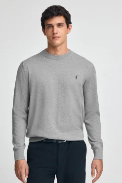 Jersey gris vigoré de mezcla de lana y bordado Rigby Go
